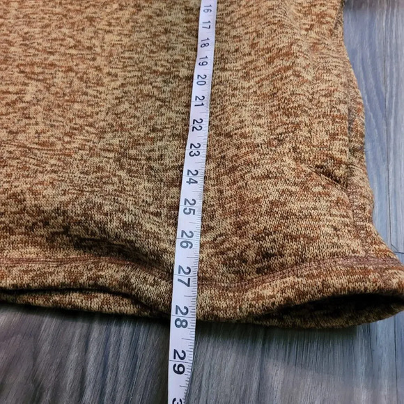 Eddie Bauer Men Pullover Quarter Zip Sweater M Snap Closure Long Sleeves Fleece - Picture 8 of 9